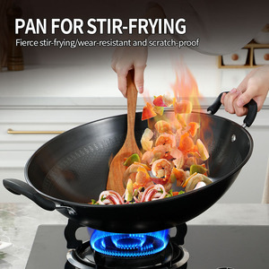 <span class=keywords><strong>Wok</strong></span> Universal Resistente con Diseño de Panal, Construcción de Acero Inoxidable y Hierro, Sin Recubrimiento, Resistente al Óxido - Product Image 2