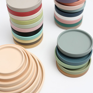 P184 Vaso per Fiori in Ceramica Stile Nordico INS, Colore Morandi, con Vassoio e Base Rotonda per Decorazione Domestica - Product Image 6