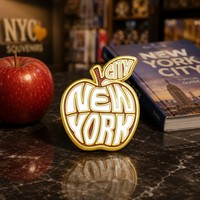 Épinglette en émail personnalisée de qualité supérieure, motif Statue de la Liberté de New York, style vintage, souvenir de voyage urbain, pour collectionneurs, fabriquée par un fabricant