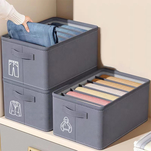 Kapaklı dolap düzenleyiciler katlanabilir saklama kutuları için yeni giysi saklama kumaş giysi organizatör saplı - Product Image 5