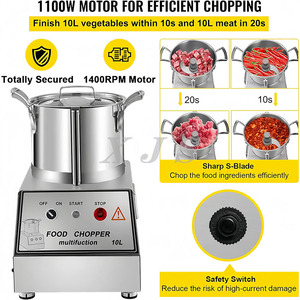 Mini Picadora Comercial de Verduras, Picadora Eléctrica Multifuncional Automática para Cebolla, <span class=keywords><strong>Ajo</strong></span>, Zanahoria y Repollo - Product Image 3