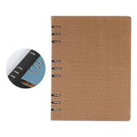 Benutzer definierte Stoff abdeckung 6 Ring Binder Journal Notebook