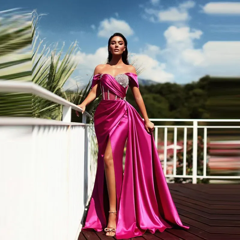 Novance vestido feminino festa à noite f3006, vestido com design de luxo diamantes rosa e tule, decoração de festa, roupa de casamento, drop shipping