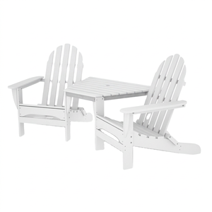 Modern Adirondack Farmhouse Dining Set for Pool Villa Courtyard & Park Use Teak Wood Outdoor Furniture <b>Foldable</b> Indonesia Origin - Product Image 1