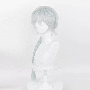 Peluca de Cosplay de Nikolai Gogol al por Mayor, 80 cm de Largo, Plateada Mixta, Peluca de Pelo Sintético Resistente al Calor con Trenzas de Anime Bungo Stray Dogs - Product Image 3