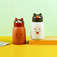 L11 Bouteille d'eau en verre 360ML Creative Portable Cartoon Animals Cute Cat Duck Pattern Handy Glass Tumbler Cup for Students Gift