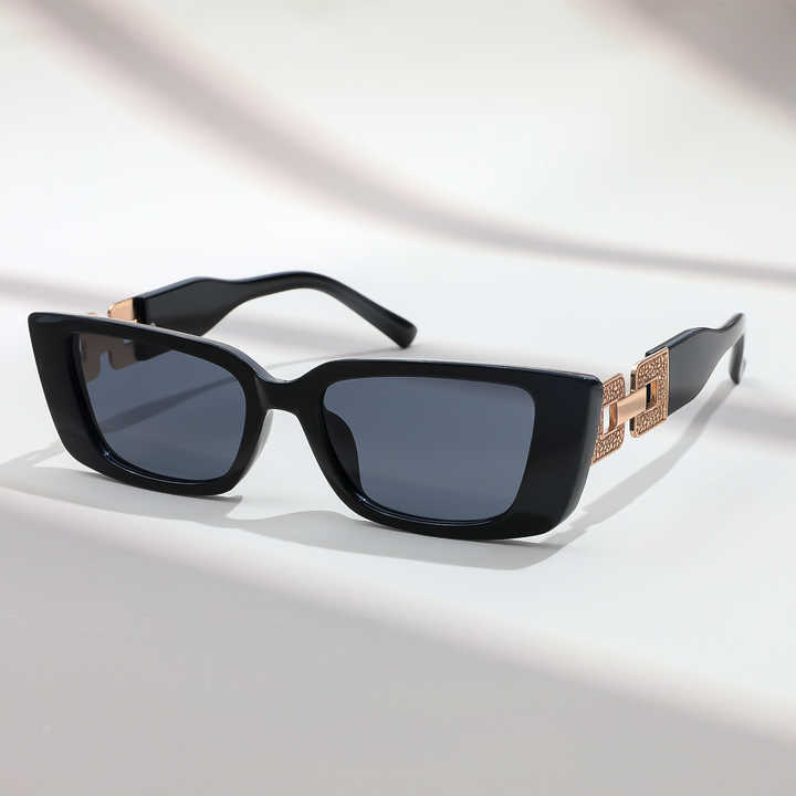 Small frame cateye hollowout chain sunglasses female ins fashion