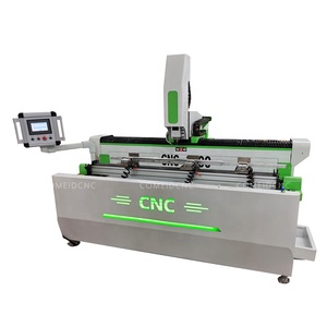 Machine de découpe d'aluminium de haute précision, routeur CNC avec double broche, PLC et servomoteur à boîte de vitesses pour la découpe de profilés - Product Image 1