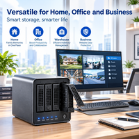 Penyimpanan Terhubung Jaringan 4-Bay Diskless NAS Server Cloud Pribadi Akses Jarak Jauh Album Foto AI Maks 120TB untuk Penggunaan Bisnis & Rumah Tangga