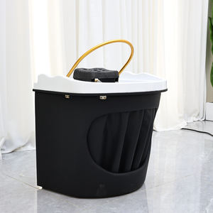 Bac à shampoing portable en acrylique épaissi pour salon de coiffure moderne, lavabo de spa, bassin de thérapie capillaire amovible, hauteur réglable, hôtel - Product Image 4