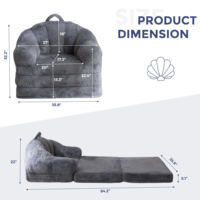 Nouveautés : Petit canapé-lit 2-en-1 compressé pour salon, convertible et ergonomique, avec poignée