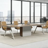 Table de Conférence de Haute Qualité Directement de l'Usine, Mobilier de Bureau Moderne pour 6 à 10 Personnes, Table de Réunion Simple