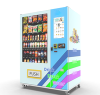 Distributeur automatique d'extérieur le plus vendu avec auvent, lecteur de cartes, accepteurs de billets et de pièces pour la distribution de snacks et de boissons