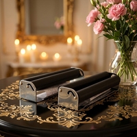 Machine à rouler les cigarettes manuelle traditionnelle en plastique avec rouleau métallique, accessoire pour fumeurs, vente chaude, logo personnalisé