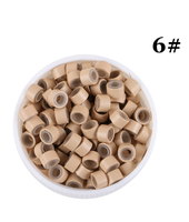 1000 Stück Aluminium Silikon gefütterte Micro Ring Haar verlängerung perlen für NanoTip Human Hair Extension Tool 4,5x2,5x3,0mm Verlängerung perlen