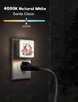Veilleuse LED LOHAS 0,3W, design Père Noël, lumière du jour 4000K, capteur crépusculaire, lampes de nuit pour chambre d'enfant, cadeaux pour bébé