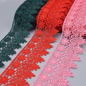 पुष्प कढ़ाई गुइशुद्ध फीद ट्रिमिंग रिबन बहु-रंग पानी में घुलनशील पॉलिएस्टर पर्यावरण के अनुकूल सिलाई फीता सीमा - Product Image 5