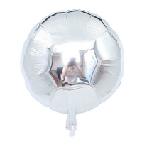 Ballon en Mylar Rond de 18 Pouces, Grand et Géant, Argenté, Doré, Bleu, pour Anniversaire, Noël, Remise de Diplôme