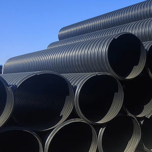 Tuyau de drainage corrugué en HDPE à double paroi, haute résistance aux chocs, diamètres de <span class=keywords><strong>300</strong></span> mm à 1600 mm avec raccords - Product Image 2