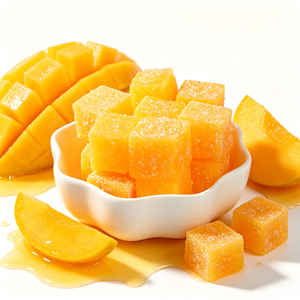 Bonbons gélifiés tendance <span class=keywords><strong>en</strong></span> forme de cube de mangue, saveur mangue dorée, avec jus de fruits naturels, bonbons mous <span class=keywords><strong>en</strong></span> forme de cube, vente <span class=keywords><strong>en</strong></span> gros - Product Image 3