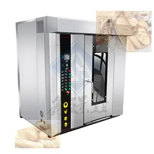 electric gas rotary oven with steam function baking bread cookies cake automatic making machine