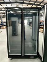Réfrigérateur commercial vertical à porte vitrée LED pour boissons, vin et spiritueux, idéal pour supermarchés et bars-restaurants