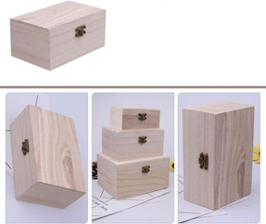 5 Unfinished Wooden Boxes Suitable for Birthday Gifts Wedding or Baby Mementos Christmas Eve Boxes Jewelry Boxes and Family <strong>Stor</strong> - Product Image 6