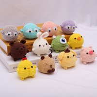 Offre limitée impression numérique en peluche à la main Animal mousqueton jouet au crochet pour les collections de poupées de dessins animés et autres décorations