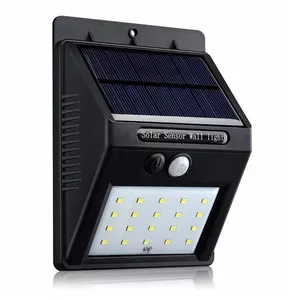 20 LED ワイヤレスソーラーLED街路灯モーションセンサーウォールライトガーデンソーラーLEDランプ - Product Image 1