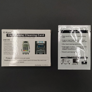 Merrick <b>Card</b> <b>Printer</b> Cleaning <b>Card</b> Cr80 2.125 X 3.375 For Receipt Machine And <b>Card</b> Reader - Product Image 2