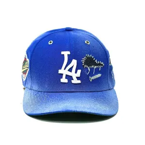 사용자 정의 로고 고품질 6 패널 뉴욕 sns snapback 스포츠 모자 고민 야구 모자 데님 패치 워크 복잡한 모자 Gorras