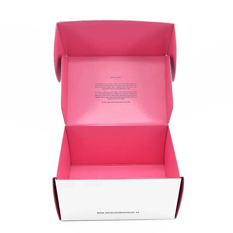 לוגו מותאם אישית חדש חבילת קופסת מאפים בדרגת מזון קרטון לבן קופסת משלוח עבור מאפיית עוגיות מקרון מתוקות