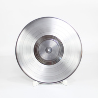 Disques vinyles personnalisés argentés de 7, 10 et 12 pouces pour la réplication et l'impression de disques, argent doré