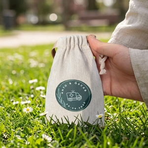 Pochette cadeau personnalisée en toile de jute avec cordon de serrage, sac d'emballage en lin naturel pour cristaux et aromathérapie - Product Image 5
