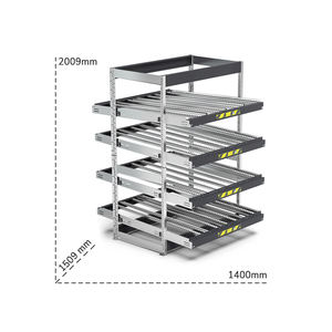 Fami Kanban FIFO ST1402 1400x1509x2009mm crémaillère dynamique avec 4 cadres inclinés - Product Image 4