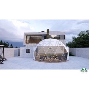 Tente de camping hôtel <span class=keywords><strong>Champing</strong></span> Tente dôme géodésique imperméable et transparente à double porte - Product Image 3