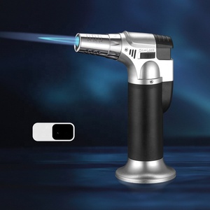 Briquet torche au butane rechargeable à <span class=keywords><strong>flamme</strong></span> Jet réglable pour barbecue à domicile et utilisation de cigares - Product Image 1