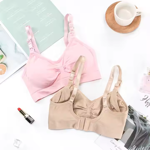 Thời trang liền mạch phía trước mở nút Nylon đồ lót thoải mái Push-Up dây miễn phí thai sản điều dưỡng áo ngực - Product Image 6