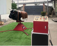 Taureau mécanique gonflable pour adultes, machine de rodéo pour parc d'attractions extérieur, jeu de carnaval avec tapis de sécurité gonflable