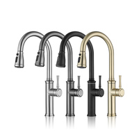 Robinet de cuisine moderne en acier inoxydable 304 avec cartouche en céramique, poignée tactile, extractible, brossé, conforme à la norme IAPMO nord-américaine, économiseur d'eau