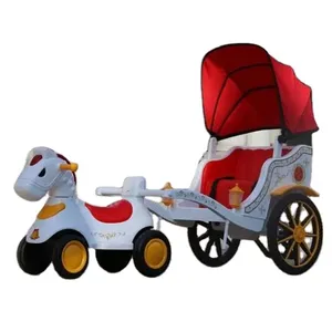 Yeni High-end kraliyet arabası elektrikli Pony Rickshaw yüksek değerli elektrikli araba ebeveyn-çocuk araba 3 in 1 pil plastik Unisex 12V7AH