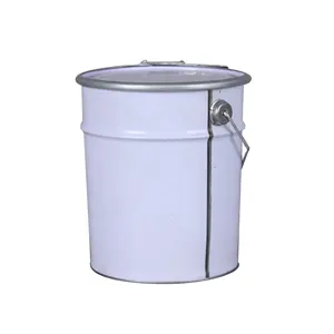 5L Trắng Tin Thùng/Kim Loại Tin Xô Với Nắp Và Xử Lý