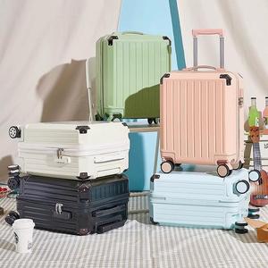 <b>Small</b> Carry-On Suitcase 18 20 Inch Lightweight Universal <b>Wheel</b> Luggage With Lock For Travel Unisex Solid Color - Product Image 5