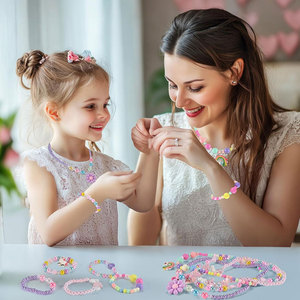 Kits <span class=keywords><strong>de</strong></span> Fabricación <span class=keywords><strong>de</strong></span> Pulseras con Dijes <span class=keywords><strong>para</strong></span> Niños, Cuentas con Cierre y Dijes <span class=keywords><strong>para</strong></span> <span class=keywords><strong>Manualidades</strong></span>, <span class=keywords><strong>Set</strong></span> <span class=keywords><strong>de</strong></span> Bricolaje <span class=keywords><strong>para</strong></span> <span class=keywords><strong>Niñas</strong></span> <span class=keywords><strong>de</strong></span> 5 a 7 y 12 Años, Bolsa <span class=keywords><strong>de</strong></span> Empaque - Product Image 6