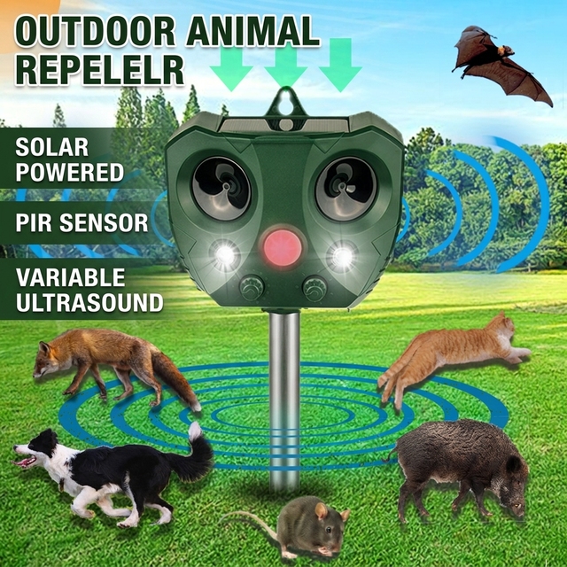 Top Outdoor Strong Waterproof Solar Solid Electrical Monkeys Evictor Eye- Nighttime Dogs Cat Deer Bird Wild Ultrasonic Animal