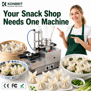 Machine à wontons pour la fabrication de wontons en forme de poisson rouge, <span class=keywords><strong>momo</strong></span>, gyozas et autres aliments farcis - Product Image 3