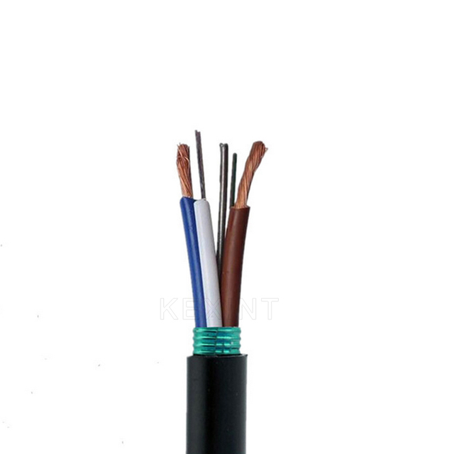 KEXINT Electric Power Copper Wire Hybrid Composite Optical Fiber Cable for FTTX Use CE Certified SM G.652D Fiber