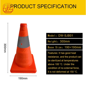 300mm x 190mm không thấm nước di động có thể thu vào giao thông hình nón, phản chiếu cho các cơ sở giao thông, có thể gập lại an toàn giao thông hình nón - Product Image 6