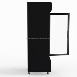 Refrigerador Congelador comercial Puerta de vidrio Refrigerador Venta al por mayor Vitrina refrigerada vertical de una sola puerta - Product Image 4