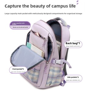 Mochila Escolar <span class=keywords><strong>de</strong></span> Gran Capacidad <span class=keywords><strong>de</strong></span> Material Oxford para Niñas <span class=keywords><strong>de</strong></span> Estilo Japonés, para Estudiantes <span class=keywords><strong>de</strong></span> Secundaria y Primaria - Product Image 4